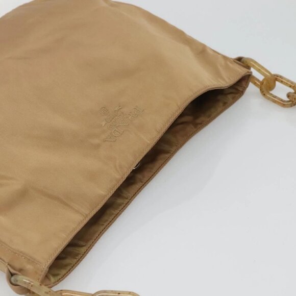 PRADA Chain Shoulder Bag Nylon Beige Auth th6074 - Picture 7 of 16